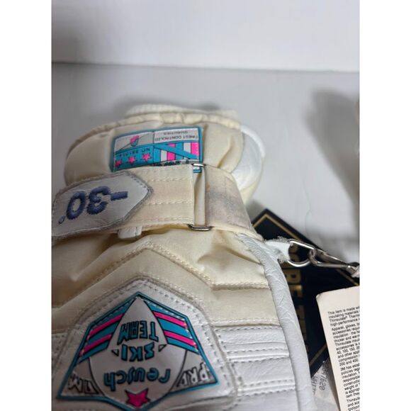 Reusch Sport Ski Team Gloves Deadstock VTG 80s White -30 Thinsulate GoreTex sz 7 - Picture 3 of 8